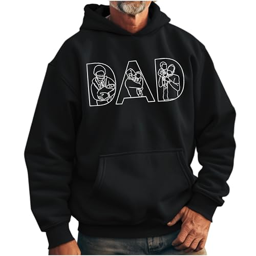 NAZENTI Embroidered Dad Shirt with Kids Photo, Dad Shirt, Gifts for Dad, Customized Grandpa Shirt, Dad Sweatshirt2