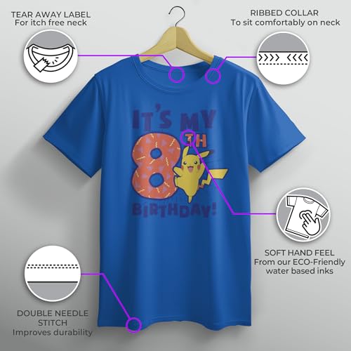 Boy's Pokemon It’s My 8th Birthday Pikachu T-Shirt3