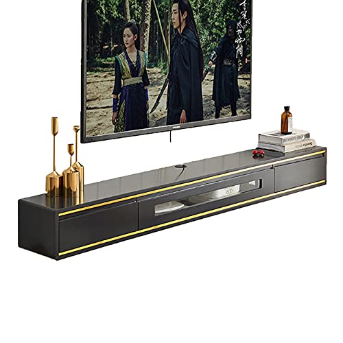 FPIGSHS Mueble de TV, Mesa Flotante para TV, Soporte de TV Flotante de 120cm, para decodificadores de Cable/enrutadores/Controles remotos/Reproductores de DVD/Consolas de Juegos. (Color : B, Size Cover