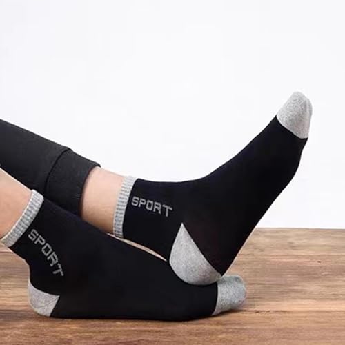 10 Pack Men's Ankle Socks with Cushion Athletic Running Socks Classic Sport Contrast Color Fashion Casual Soft Socks4