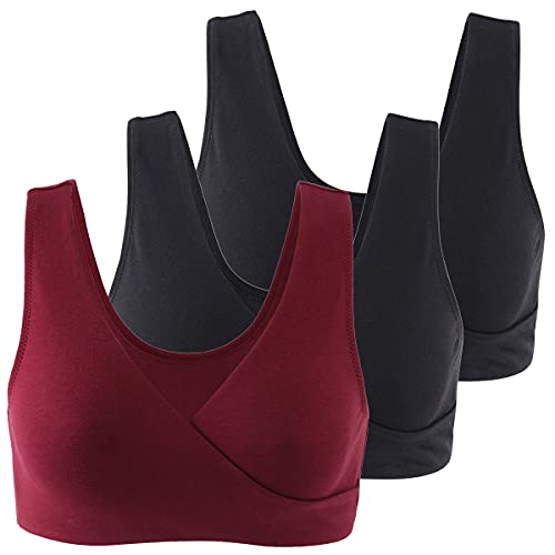 Image of COLOMI Maternity Nursing Bra Wireless Cotton Breastfeeding Bra for Sleep
