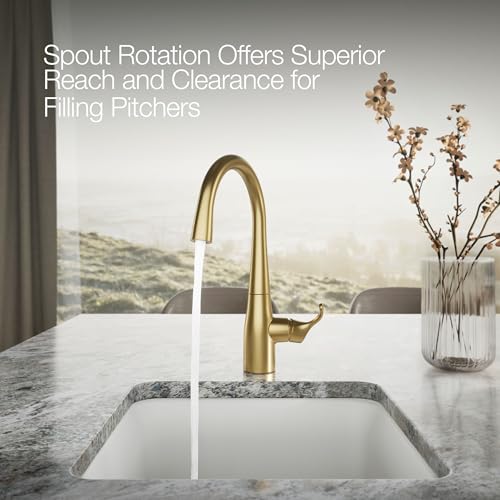 Kohler Simplice Robinet d'évier mitigeur douchette laiton brossé - 8