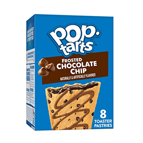 Pop-Tarts Toaster Pastries, Breakfast Foods, Kids Snacks, Chocolate Chip Drizzle, 13.5Oz Box (8 Pop-Tarts) #TOP18