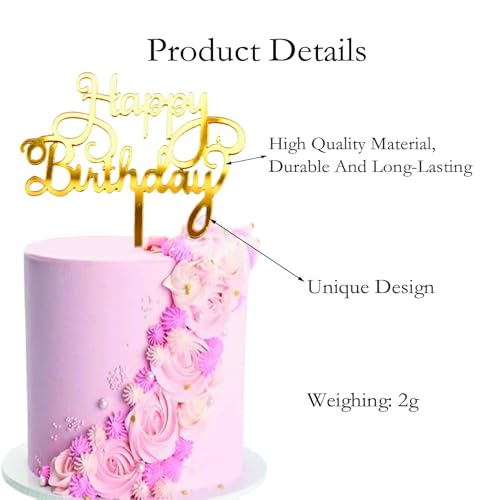 Image of 2packs Cake Toppers For Cake Decoration, 20pcs Happy Birthday Cake Topper For Party Supplies, Cake Decorating Items Toppers For Birthday Celebration, Modern Birthday Decoration For Kids, Adults