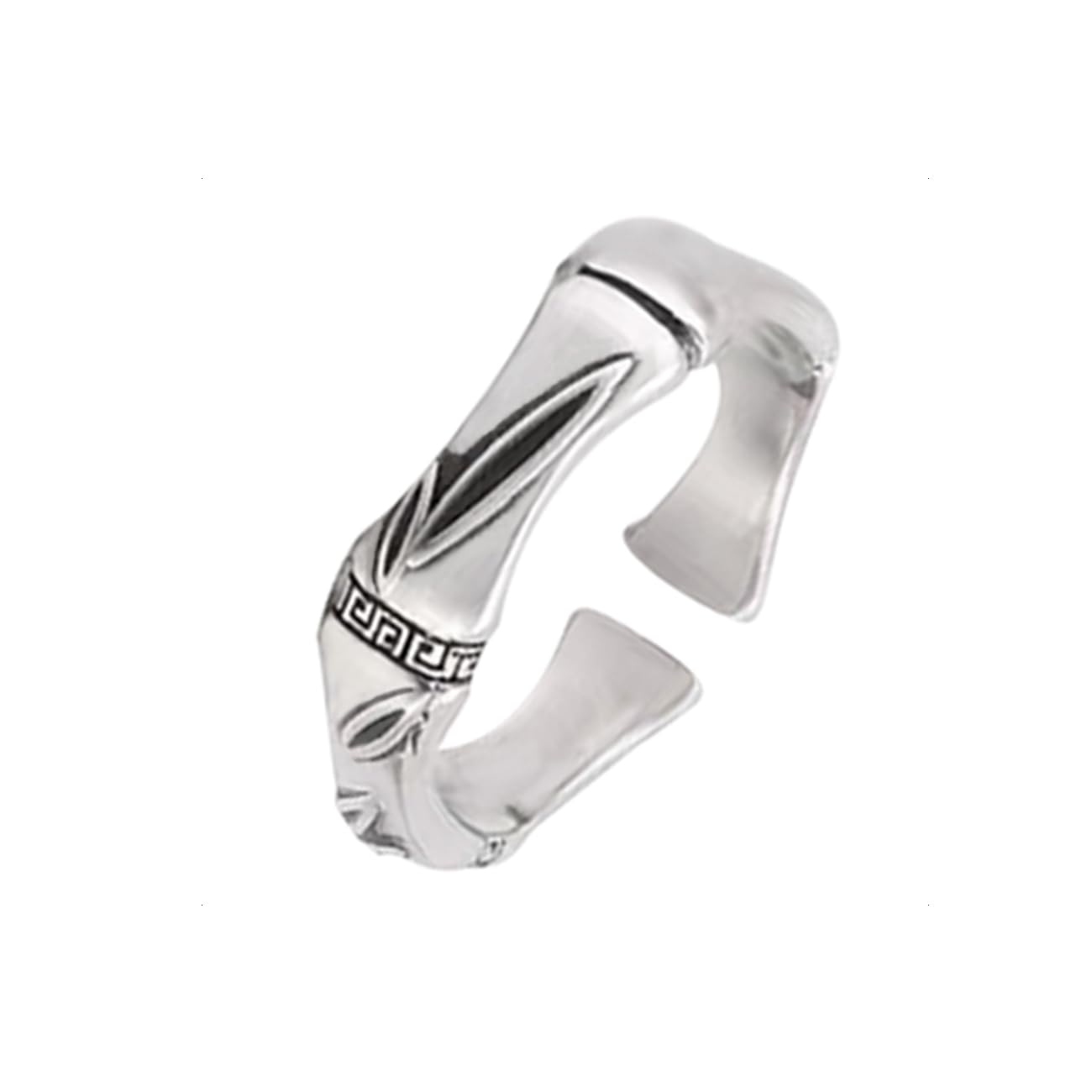 KONFEN Anillos Hombres Plata, Anillo Hojas Ajustable Aneis Ajustables, Vintage Sortijas Dedo Anillas Grande Jewelry Regalos para Homem Men Juvenil San Valentin