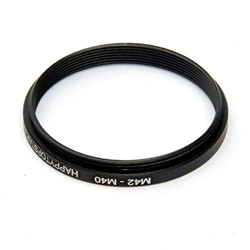 Anillo Adaptador Metálico M42 a M40 Macho a Hembra, 42 mm a 40 mm, Paso Abajo para Filtro de Lente miniatura 3