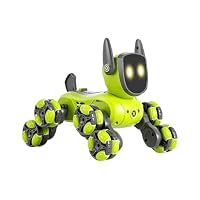 Perro Robot Programable Con Control De Voz Y Mando – Mascota Robótica Interactiva Con Música Y Luces Para Aprendizaje STEM, Perfecto Para Niños