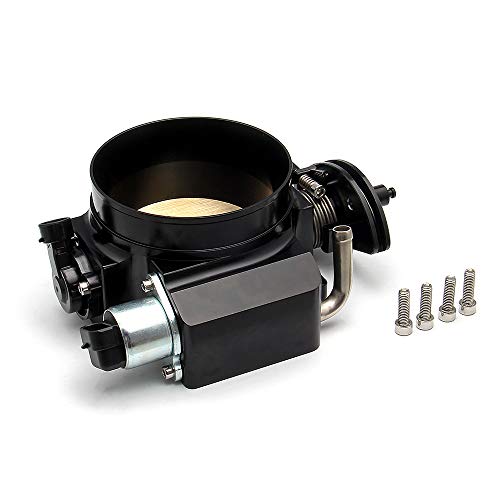 92Mm Aluminum Throttle Body With Throttle Position Sensors Tps Iac Compatible With Lsx Ls Ls1 Ls2 Ls7 Black #TOP1