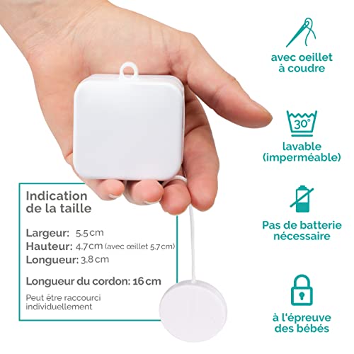 GLÜCKSWOLKE – Boite a Musique Bébé I 14 Melodies au Choix (Forrest Gump) I Mécanisme avec Corde pour Peluche Musicale I lavable et etanche I E-Book avec Instructions pour Couture et Crochet Amigurumi – vue 2
