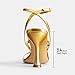 DREAM PAIRS Women's Low Kitten Heels Strappy Design with Lace Up Open Square Toe Thong Ankle Strap Shoes Fashionable Sexy Sylvestra Heeled Sandals for Dressy Occasions,Size 7.5,Gold,DWUMHS2560