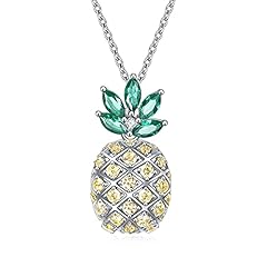 Silver pineapple necklace with cz