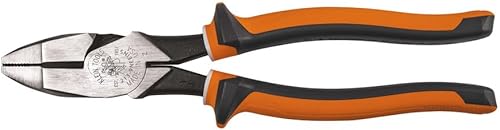 Klein Tools 2139NEEINS - Alicates laterales aislados con mango delgado, fabricados en Estados Unidos, nariz aerodinámica de Nueva Inglaterra con