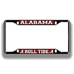 Elite Fan Shop Alabama Crimson Tide License Plate Frame Black