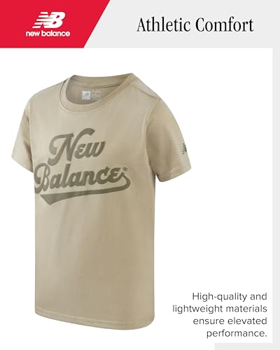 Image of New Balance Active Boys Short Sets - 2 Piece Short Sleeve Workout T Shirt and Fleece Kids Shorts Boys Athletic Sets (8-12)