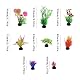 DEANKEJI Aquarium Pflanzen Künstlich, 16 Stück Aquarium Ornamente, Aquarium Pflanzen in Mehreren Formen und Farben, Wasserpflanzen Kann in Aquarien und Aquarien Verwendet Werden