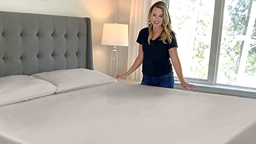 Superity Fitted Sheet Queen Gray - 100% Cotton Cool And Breathable Fabric – Protects Mattress From Dirt, Dust & Dander, Machine Washable (Queen Size 60X80) 12 Inch Depth - Stone #TOP6