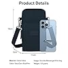 Aucuu Petit Sac Téléphone Portable Femme, Oxford Messenger en Tissu Brassard de Sport avec Bandoulière Réglable, Crossbody Pochette Sacoche Running Armbag pour 7''(prise casque arrière) #1