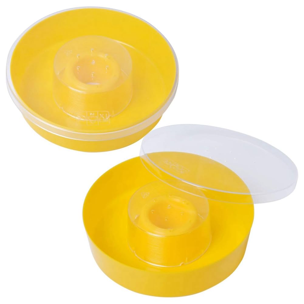 Flcivsh Bee Feeder, Hive Round Hive Top Water Feeder Trinkschale für Bienentrink- und Imkereibedarf (2Er-Pack)