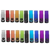 Lot de 20 clés USB 2.0 rotatives Multipack pratique : contient 10 clés USB colorées de 128 Mo avec cordons assortis – Idéal pour le bureau, l'école, les événements ou les sauvegardes quotidiennes. Grâce au code couleur, vous pouvez organiser vos fichiers facilement et clairement.