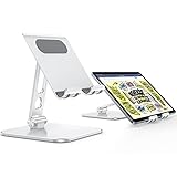 iPad Stand Holder Upgraded - OMOTON Adjustable Tablet Stand with Heavy Duty Dock, Aluminum Foldable...