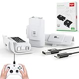 Pilas Recargables Para Xbox,2 Pcs Carga y Juega compatible Xbox Series S/X y Xbox One/S/X/Elite,Alta Duración Batería,4...