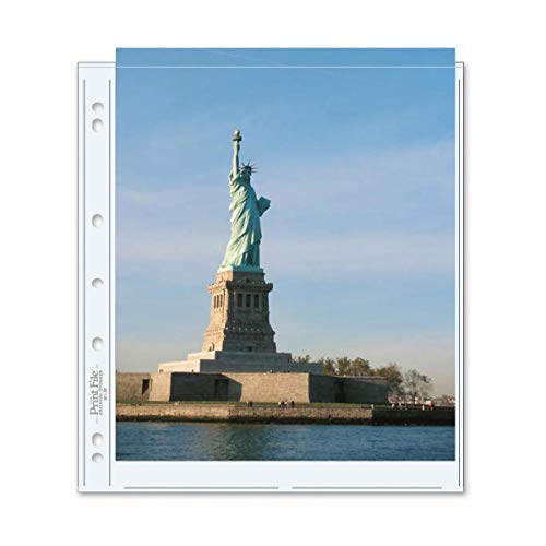 Print File Photo Pages Holds Two 8.5x11  Prints, Pack of 100