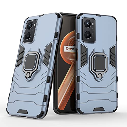 Zmone Phone Case For Oppo A96 Case With Glass Screen Protector [2 Pack] Heavy Duty Dual Layer Military Grade Shockproof Protective Cover With Magnetic Ring Kickstand - Blue #TOP1
