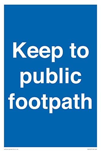 Cartello "Keep To Public Footpath", 200 X 300 Mm, Formato A4P