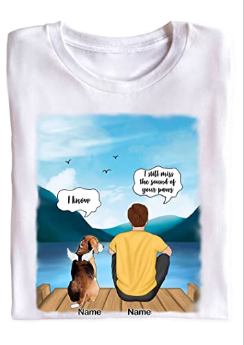 Personalized Dog Memorial Shirt, Personalized They Still Talk About You T Shirt, Dog Dad Shirt, Dog Lover Shirt, Custom Mama Dog Shirt, Dog Paw Printsdog Mom With Dog Names Shirt