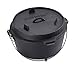 Produktbild Echtwerk EW-GE-1225 Dutch Oven BBQ Kochtopf ca. 8 L, Bereits eingebrannt - preseasoned, Deckel mit Edelstahl Henkel als Pfanne nutzbar, Grilltopf für Indoor und Outdoor, Big-Edition, Gusseisen