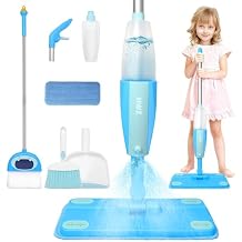 HWZ Kids Cleaning Set, Make Chores Fun! Real Working Toddler Cleaning Toy with Mini Spray Mop & Broom Dustpan Set, Pretend Play Montessori Housekeeping Toys, Ideal Gift for Girls Boys Age 3+
