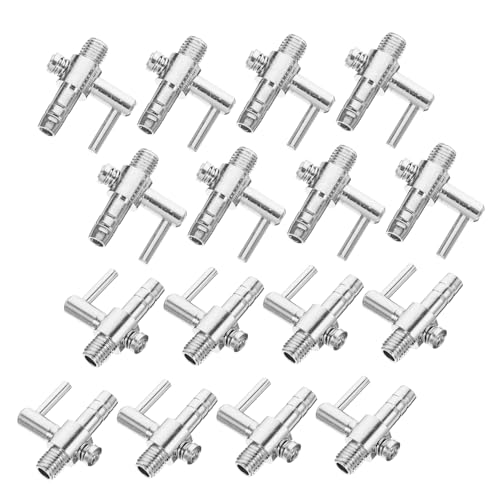 Happyyami 30個入り セット 酸素チューブ販売代理店 水族館のエアバルブ 水族館の空気ポンプ エアポンプ水耕栽培 すする 魚 水槽用エアポンプフローレバー ステンレス製エアポンプフローレバー