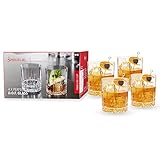 4-teiliges Whisky-Set für die elegante Präsentation Ihrer Getränke und Whiskys zu jeder Tischplatte oder jeder Bar, Hohe Standfestigkeit dank Gewicht (1,56 Kg), Ideal für besondere Abende