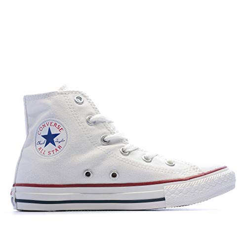 Converse Chuck Taylor All Star 3j253c : baskets hautes en toile blanche pour enfant taille 32
