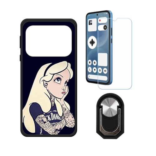 BMPNLSZ �K�p Nothing Phone 4B�p+HD�����K���X�ɓK�����ėpTPU�P�[�X+ �X�}�z�����O�� - WZ1 | �V���J�Q���P�[�X�o���p�[�ی�o�b�N�P�[�X-�ɓK����9�d�x�X�N���C�u�h�~�X�N���[���v���e�N�^(6,77") + ���O���\��