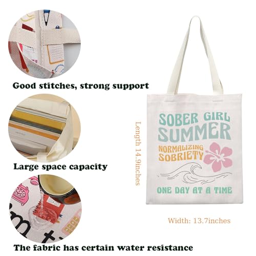 Bolso tipo tote KUIYAI SoberGirl para verano, regalo para recuperación de adicción al alcohol o drogas, Club Sobriedad miniatura 4