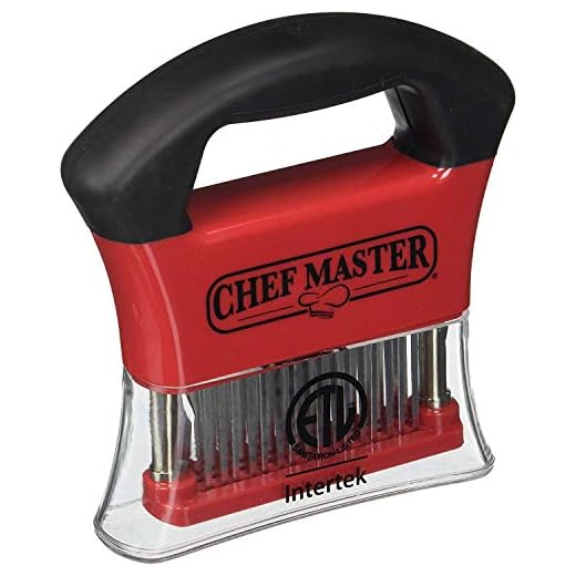 Chef-Master Meat Tenderizer Tool, Stainless Steel Sharp Needle Blade Tenderizer Tool for Beef, Chicken, Turkey, Pork, Fish, Professional Tenderizing Machine Cooking Set,