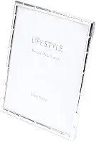 WOLFF Porta-Retrato de Aço Bambu Prata 10cm x 15cm - Enxoval - Casamento - Decoração - Álbum de Fotos - Enfeites - Moldura Elegante Para Mesa e Parede