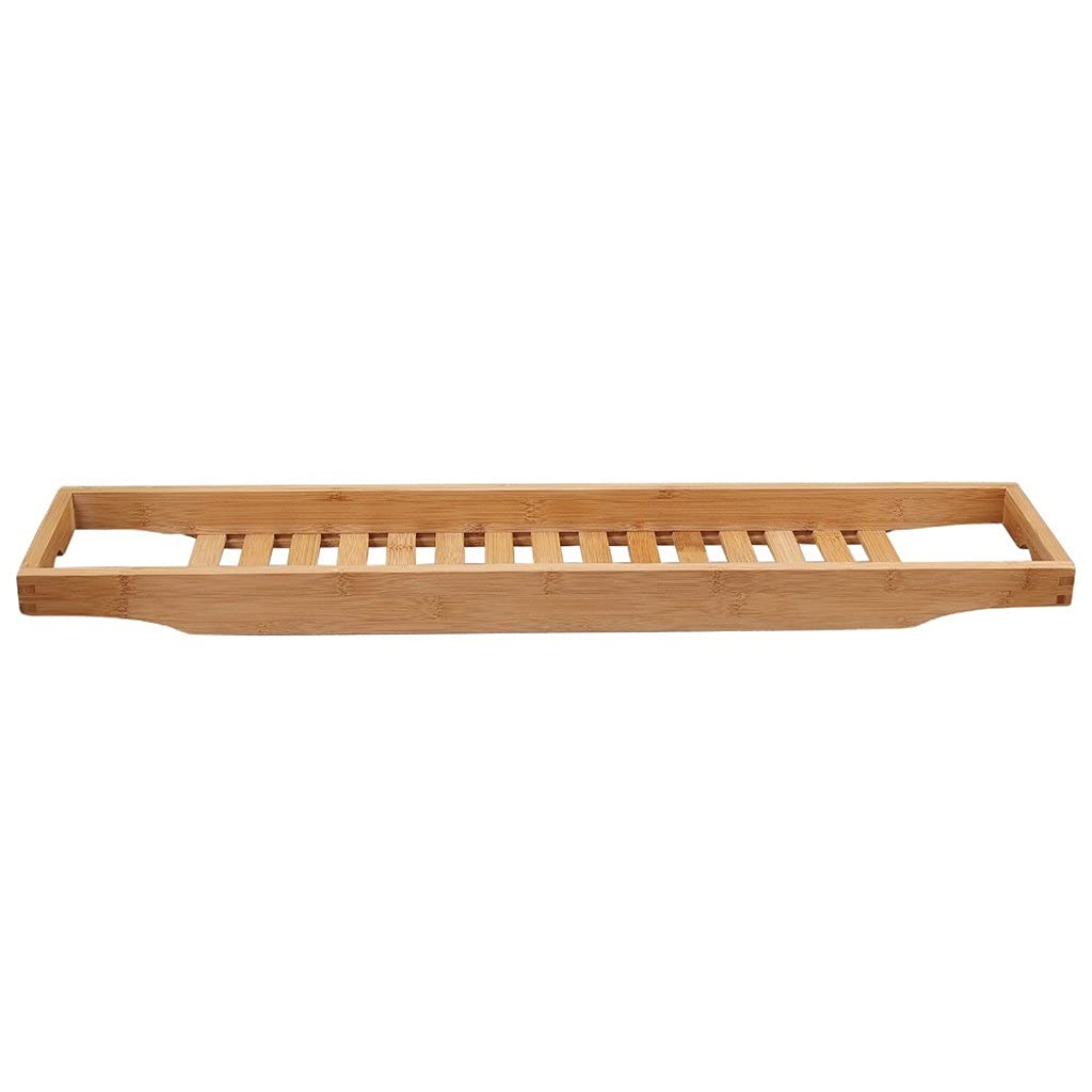 Plateau de bain en bambou blanc ou naturel pour rangement de salle de bain