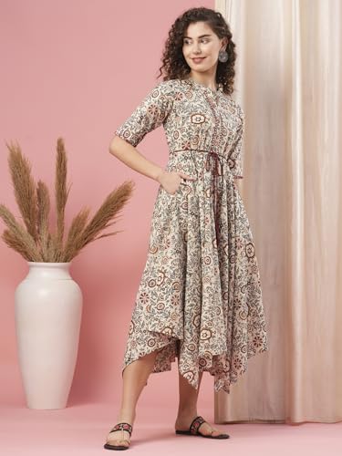 Image of Globus Women Ethnic Dresses (3641302001 Off-White S)
