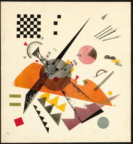 Toile Orange de Vassily Kandinsky - Affiche modern art de 60x90cm pour décoration salon