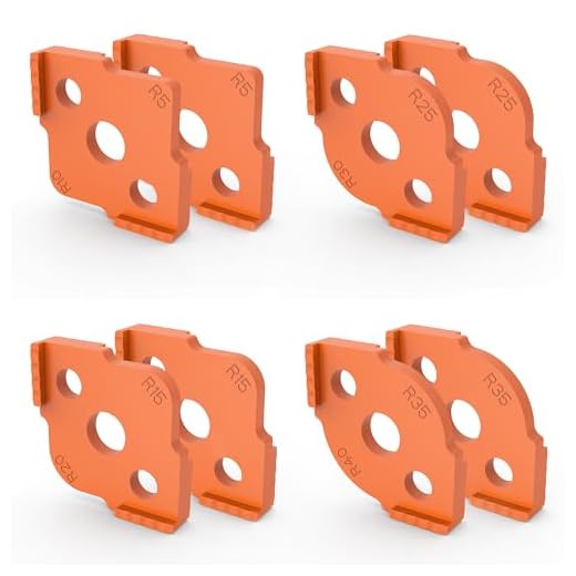 inBovoga 8 Pcs Router Jig Router Templates, High Hardness ABS+CNC Radius Routing Templates, Routing Rounded Corners Router Bit Templates for Woodworking