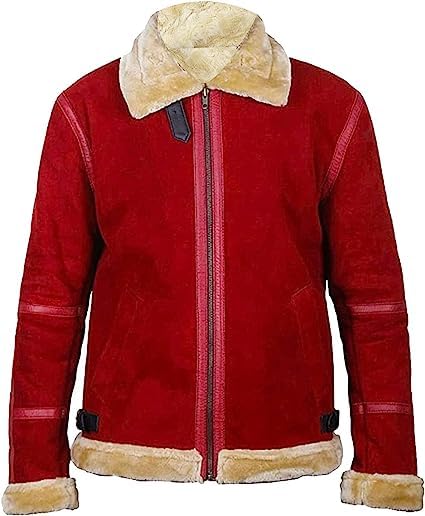 Ryan Reynolds Spirited Clint Briggs Maroon Shearling Leather Jacket