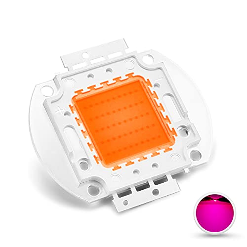 CHANZON High Power Led Chip 50W Full Spectrum Plant Grow Light (380nm - 840nm / 1500mA / DC 30V - 34V / 50 Watt) SMD COB Emitter Diode Components 50 W Bead for DIY Hydroponic Flowers Growing Lamp