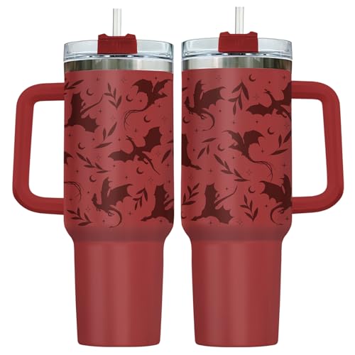 34HD Dragon Fantasy 40 oz Tumbler with Handle