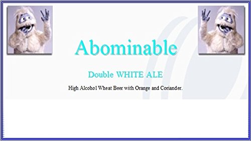 Strange Brew Home-Brew Beer Brewing Recipe Kit: Abominable Double White Ale