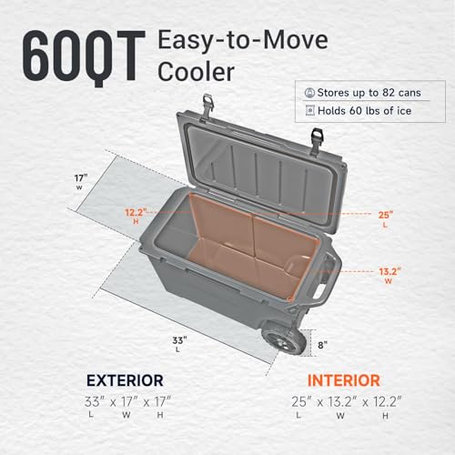 Image of EchoSmile 25 /30 /35 /40 /60 /75 Quart Rotomolded Cooler, Built to Stand up to The Rigors of The Journey