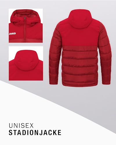 JAKO Unisex Stadionjacke, rot, 3XL – Ansicht 4