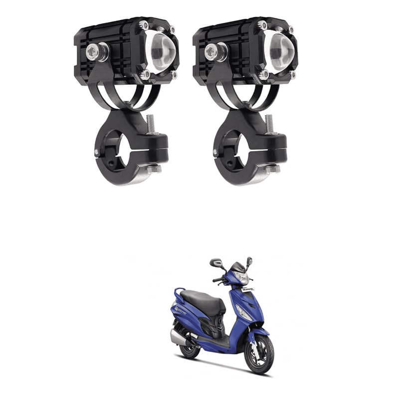 LOVMOTOMotorcycle Red Devil Eye Mini Driving Red Devil Eye 40W BIKE-CAR MINI DRIVE FOG LED Lights High/Low White Yellow Fog Light Comfortable With Mae-stro Ed-ge