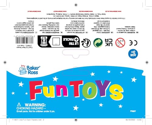 Baker Ross FX827 Crab Pull Back Racers - Pack of 6, Racing Toys for Kids Party Bags - Image 4